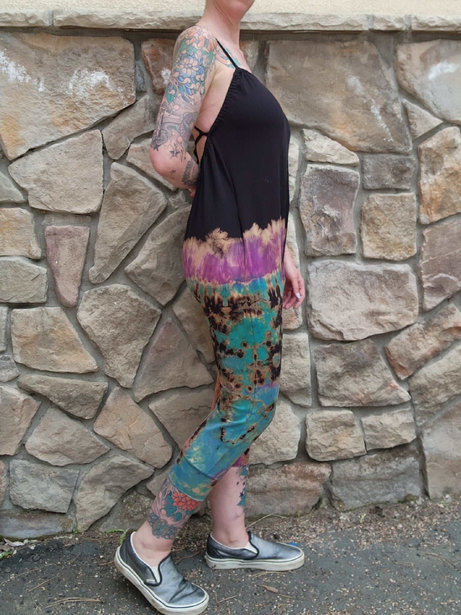 Galaxy Yoga Onesie Capri - Black