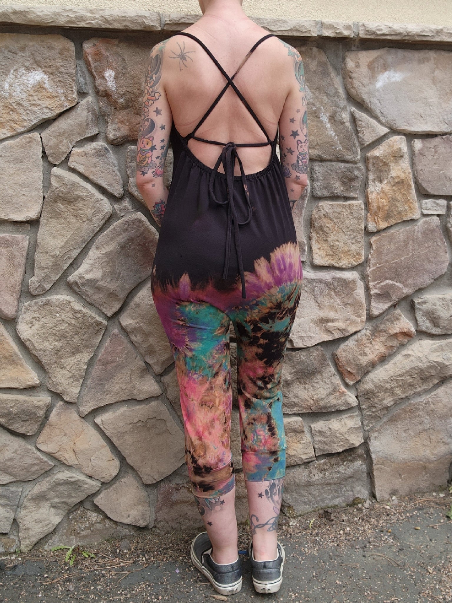 Galaxy Yoga Onesie Capri - Black